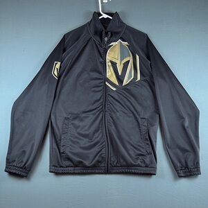 Vegas Nights Black and Gold Men's zip up Jacket